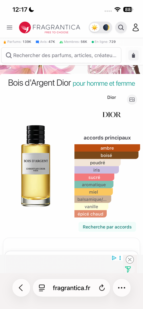 Parfum Dior bois intense